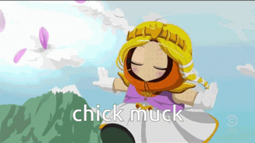 Princess Kenny Jumping With Blonde Wig GIF