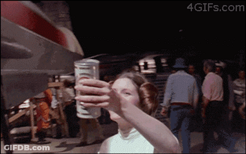 Princess Leia Hold My Beer Starwars GIF