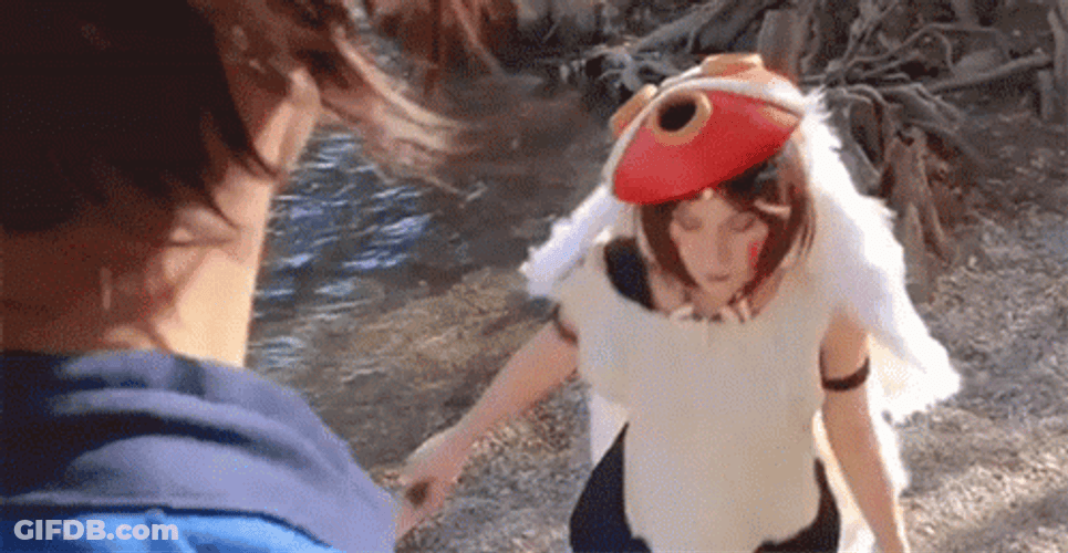 Princess Mononoke Cosplay GIF