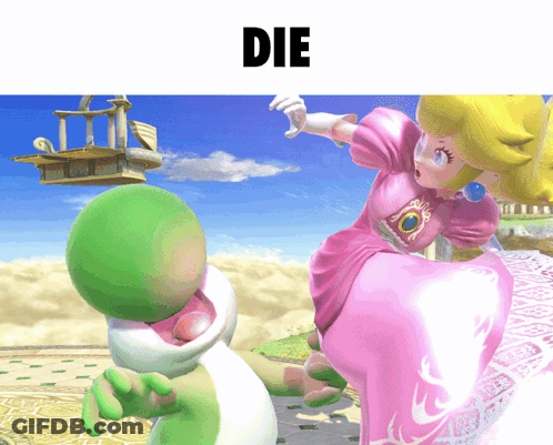 Princess Peach And Yoshi GIF