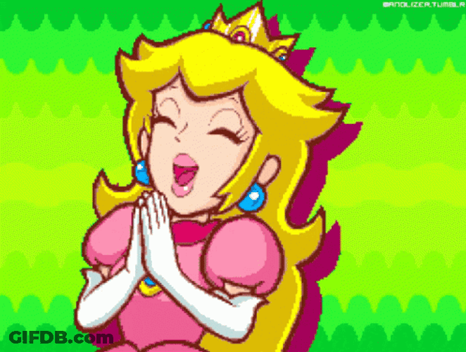 Princess Peach Clap GIF