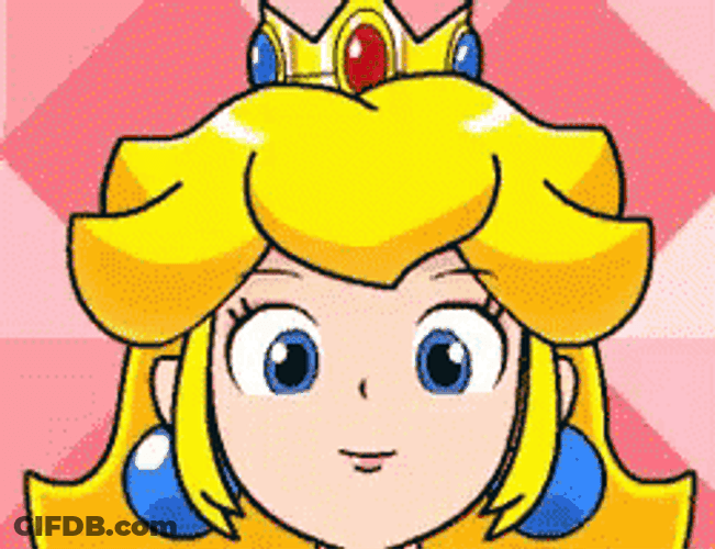 Princess Peach Cute Face GIF