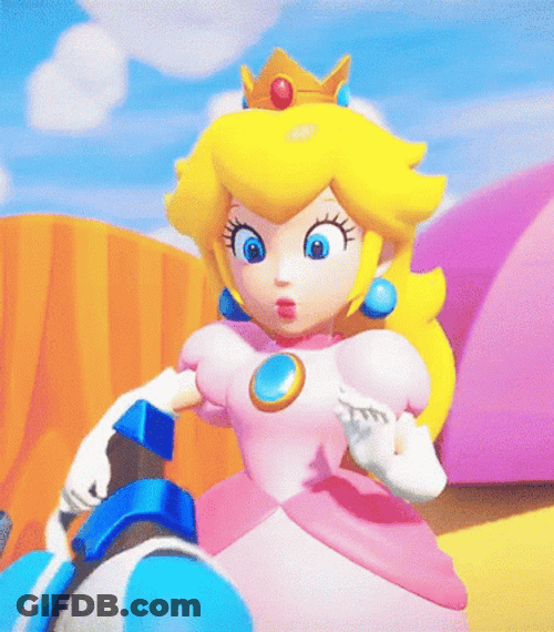 Princess Peach Day Dreaming GIF
