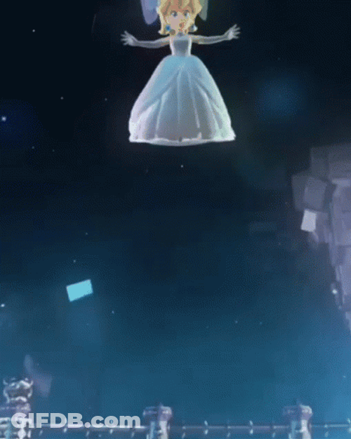 Princess Peach From The Sky GIF
