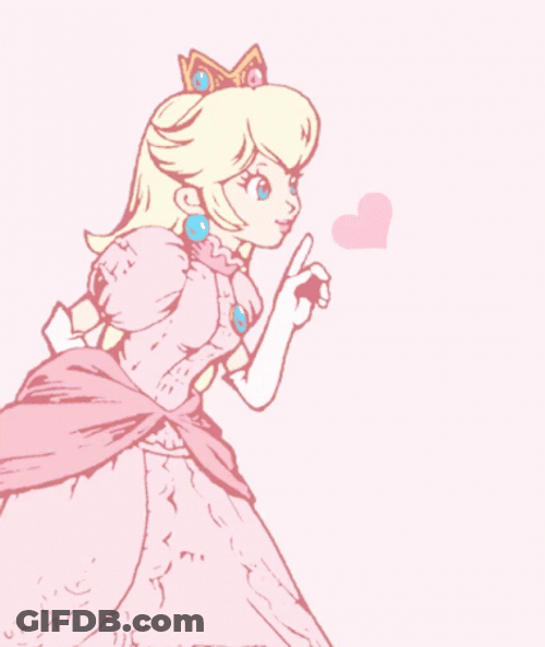 Princess Peach Heart GIF