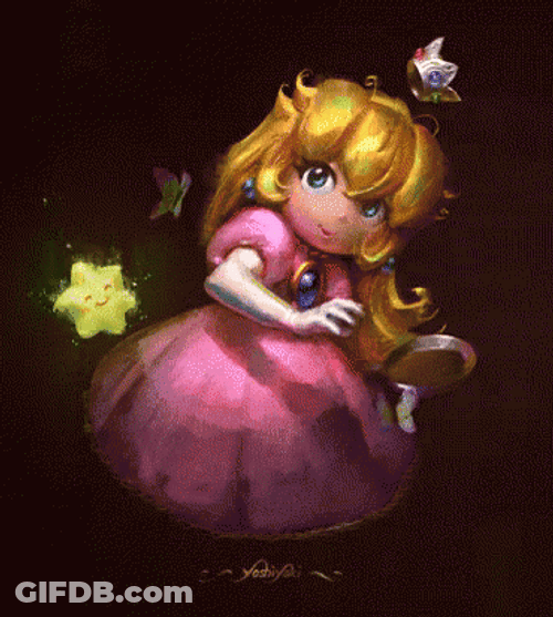 Princess Peach In The Dark GIF