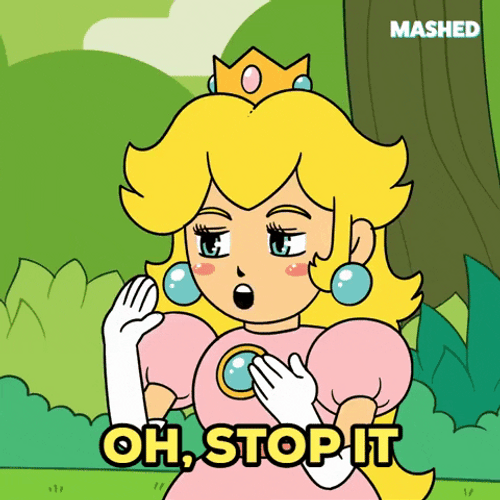 Princess Peach Oh Stop It You GIF