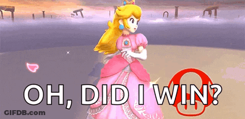 Princess Peach Saying Oh Did I Win GIF