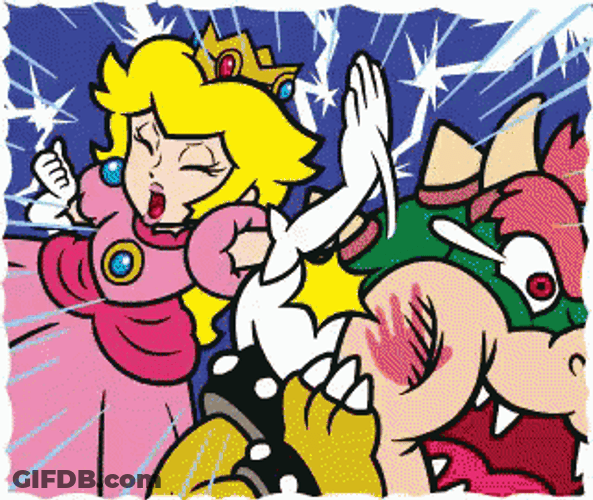 Princess Peach Slap GIF
