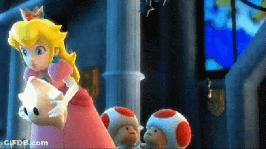 Princess Peach Sneaking GIF