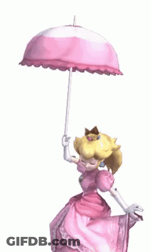 Princess Peach Umbrella GIF