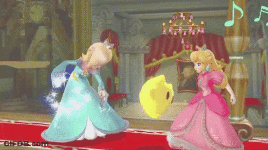 Princess Peach With Elsa GIF