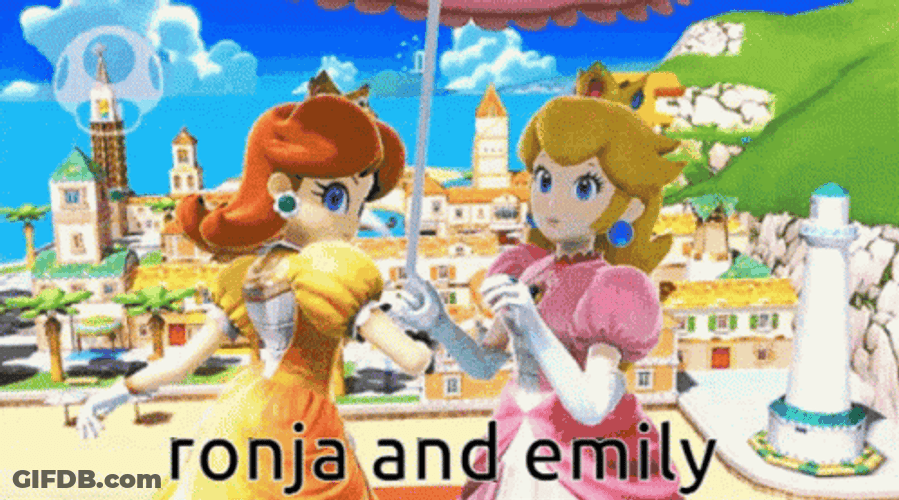 Princess Peach With Friend GIF