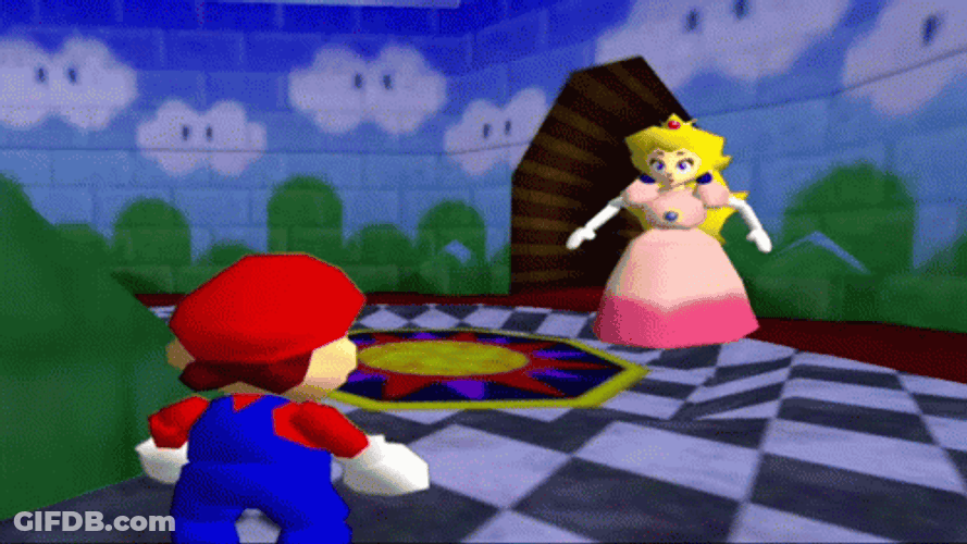 Princess Peach With Super Mario GIF