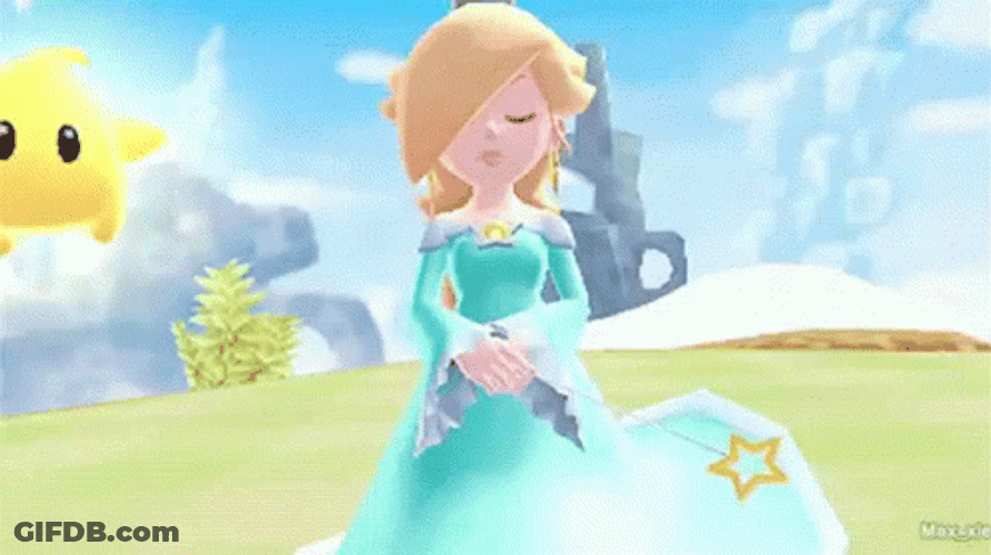 Princess Rosalina Curtsey Salute GIF