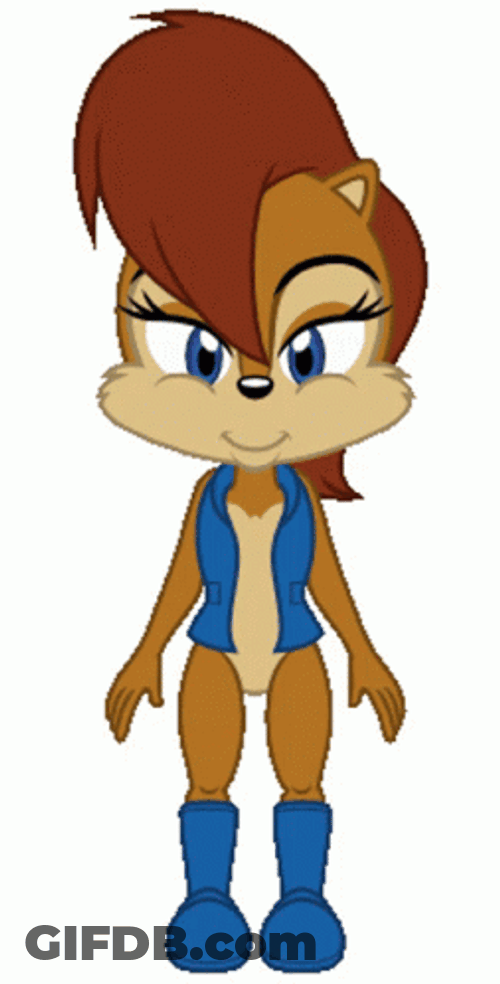 Princess Sally Acorn Spinning Around GIF