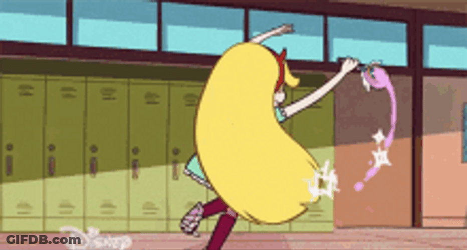 Princess Star Butterfly Creates Rainbow Magic GIF