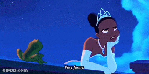 Princess Tells Frog Very Funny GIF