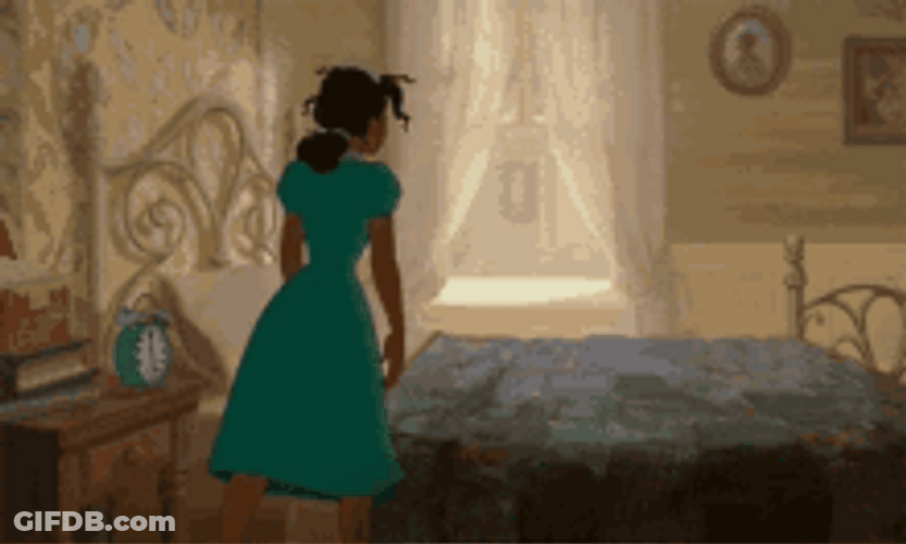 Princess Tiana Tired Bed Its Free Real Estate GIF