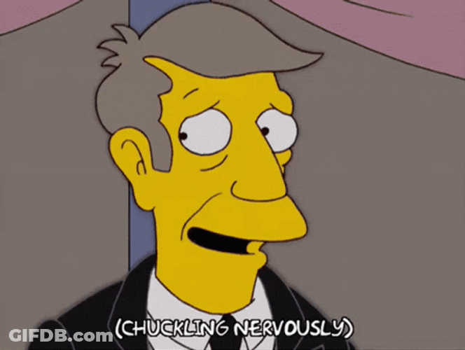 Principal Skinner Nervous Laugh GIF
