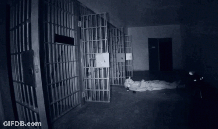 Prison Night Cell Scared GIF