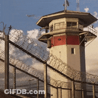 Prison Tower With Barbed Wire GIF