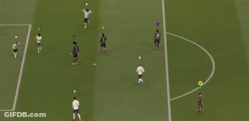Pro Clubs Logo With Soccer Player Behind Net GIF