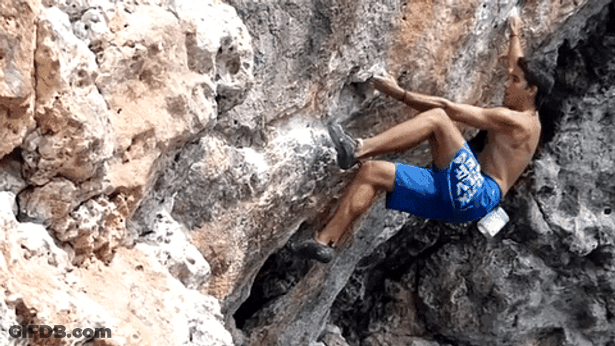 Pro Rock Climbing GIF