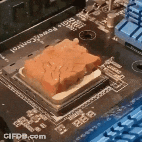 Processor Cook Sizzling Meat GIF