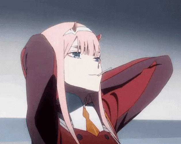 Procrastinating Zero Two GIF