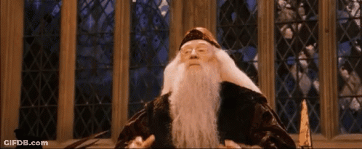 Professor Dumbledore Hand Gesture GIF