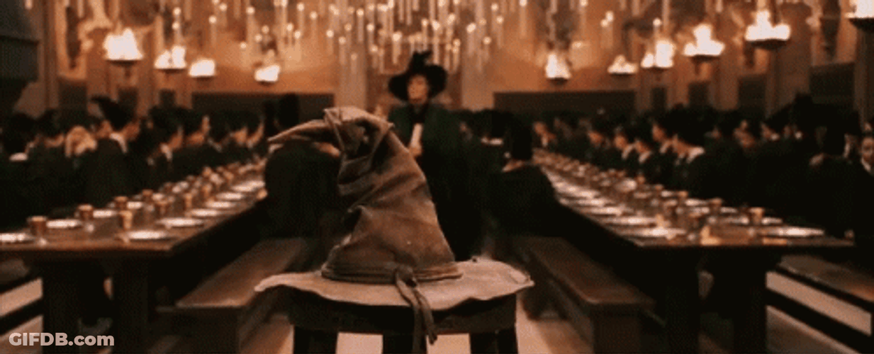 Professor Maggie Smith Sorting Hat GIF