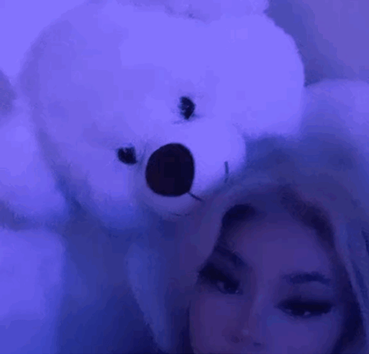 Profile Pic Baddie Girl With Teddy Bear GIF