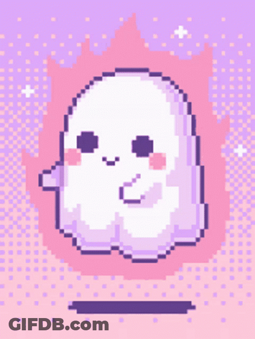 Profile Pic Cute Pixel Cartoon Ghost GIF
