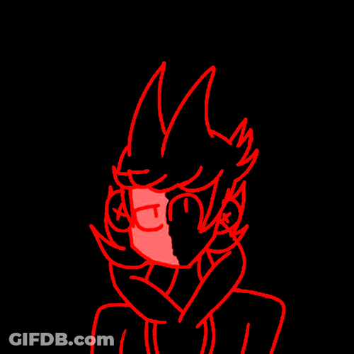 Profile Pic Red Boy Glitching Sketch Cartoon GIF