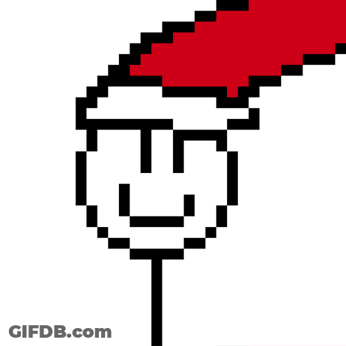 Profile Pic  Stick Man Santa Snowball Face GIF
