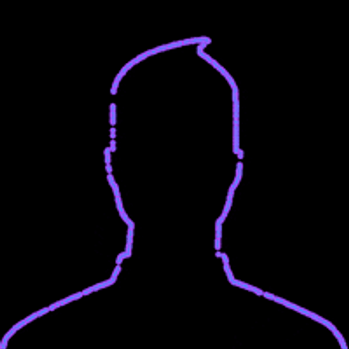 Profile Pic Trippy Purple Neon Human Outline GIF