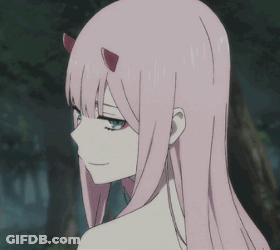 Profile Pic Zero Two Cute Smiling Anime Girl GIF