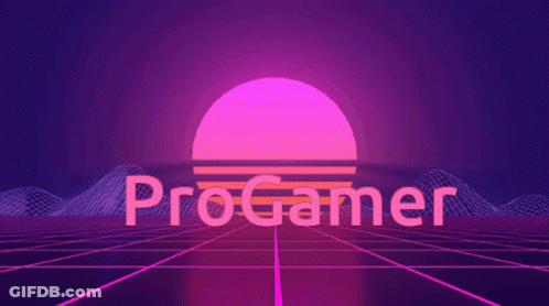 Progamer On Purple And Pink Background GIF