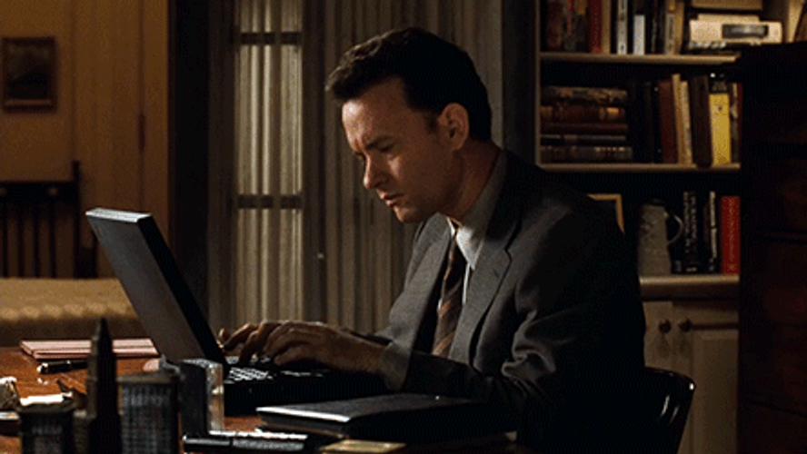 Programming Typing Tom Hanks GIF