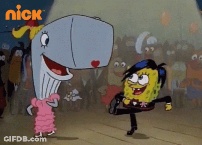 Prom Dance Pearl And Spongebob Dancing GIF