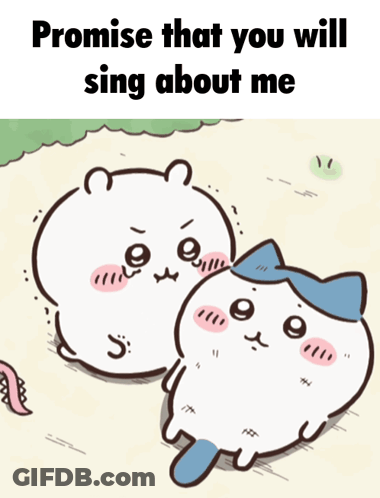 Promise Sing About Me Poster With Cartoon Characters GIF