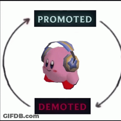 Promoted Demoted Kirby Music GIF