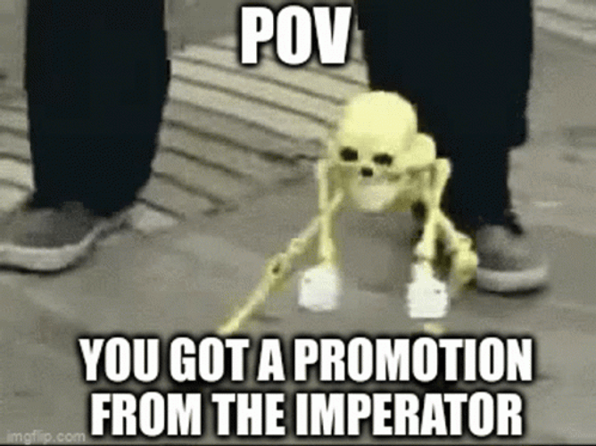 Promoted Skeleton Grooving Celebration Meme GIF