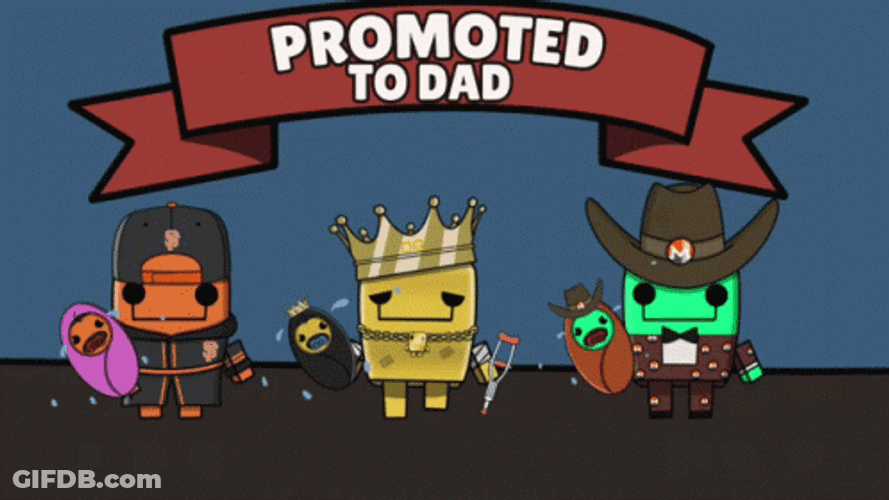 Promoted To Dad Cute King Cowboy GIF