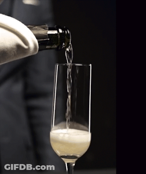 Prosecco Glass Happy Birthday GIF
