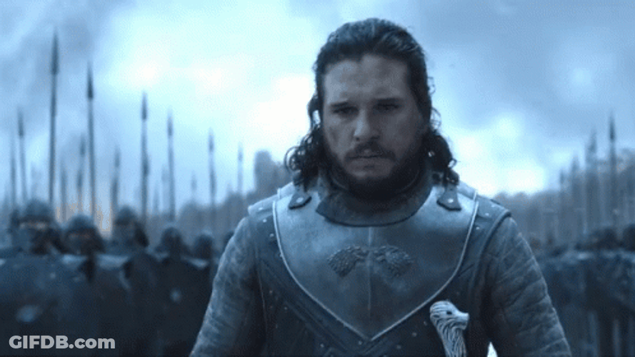 Protagonist Jon Snow Riveting Gaze GIF