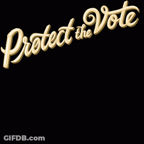 Protect The Vote On Black Background GIF