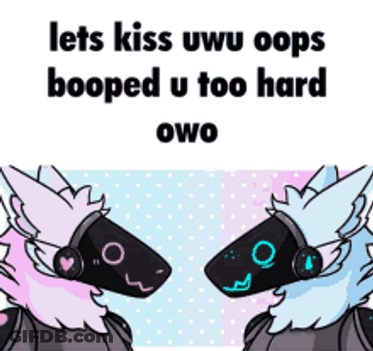 Protogen Kiss Boop Yiff GIF