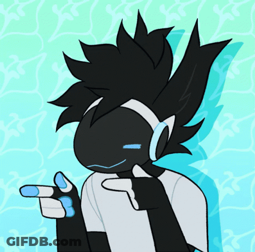 Protogen On White Shirt Fingers Turning GIF
